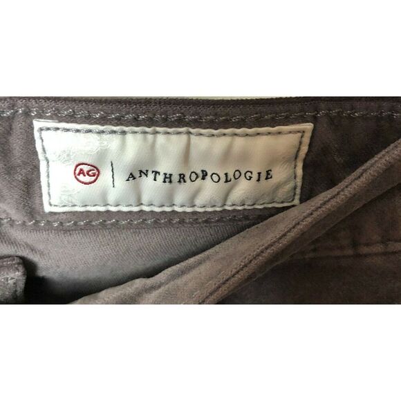 AG The Stevie Ankle Slim Ankle Taupe Velvet Pants Women's Size 26R - Picture 5 of 11